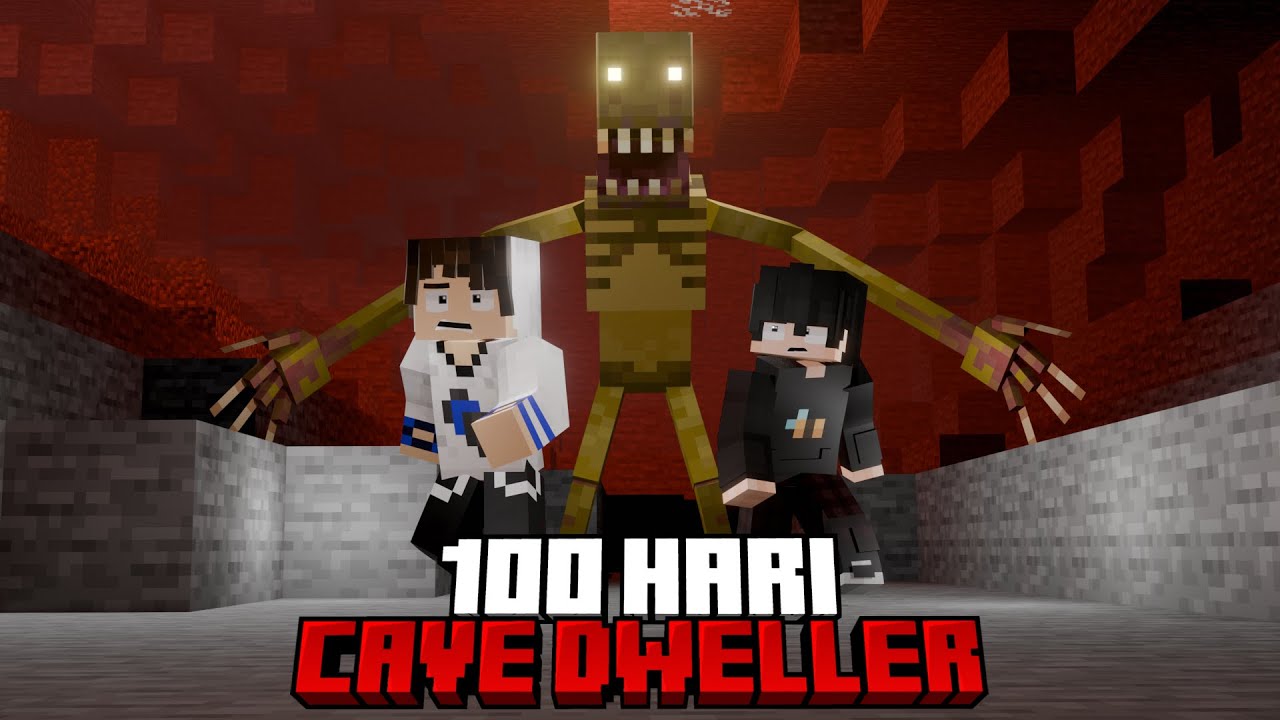 100 Hari Minecraft Teror Cave Dweller (ft 