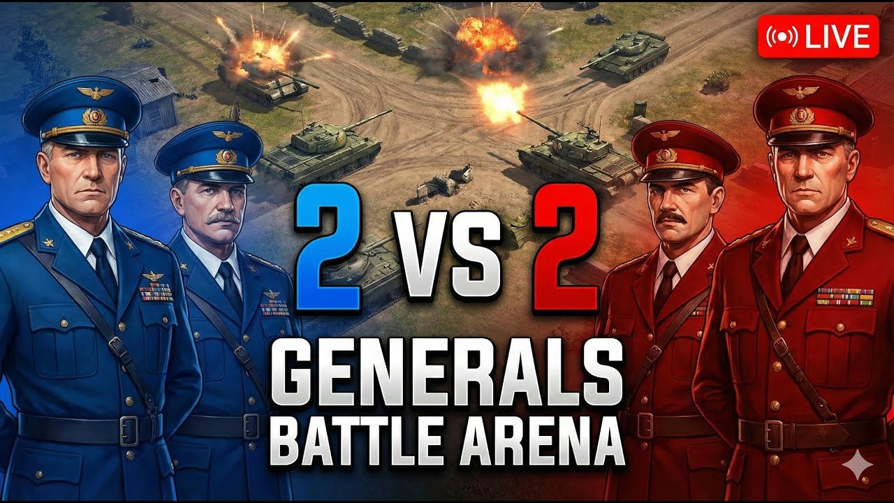 Generals and Generals Zero Hour first match 2 vs 2 second match 1 vs 1 online/live