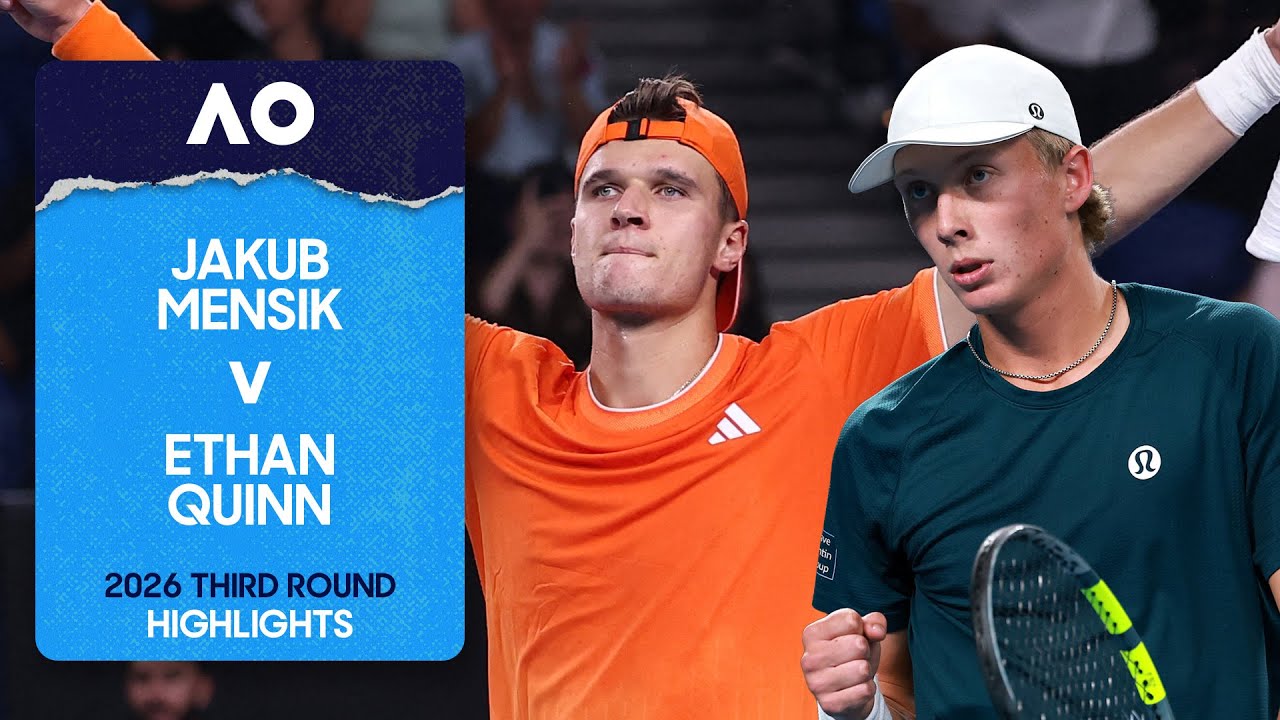 Jakub Mensik v Ethan Quinn Highlights | Australian Open 2026 Third Round