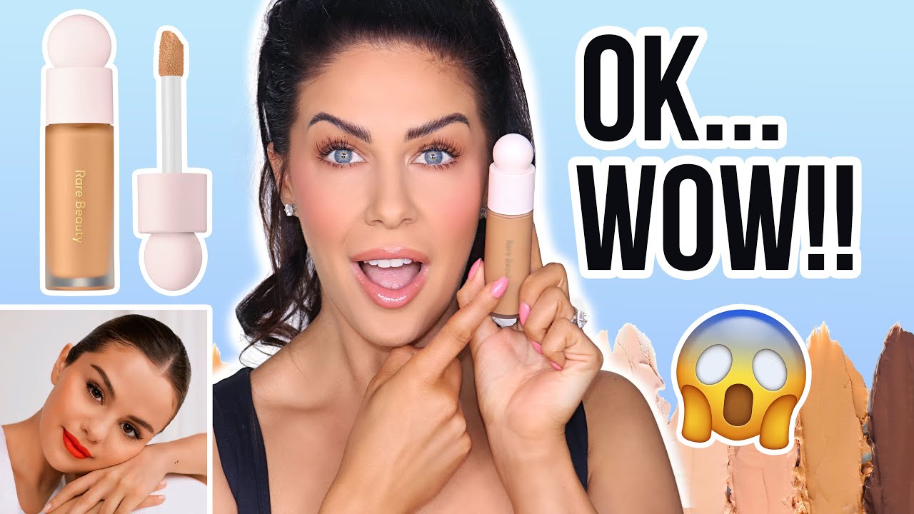 I FINALLY TRIED THE VIRAL RARE BEAUTY FOUNDATION - WOW!!!😱FIRST IMPRESSIONS & REVIEW!!
