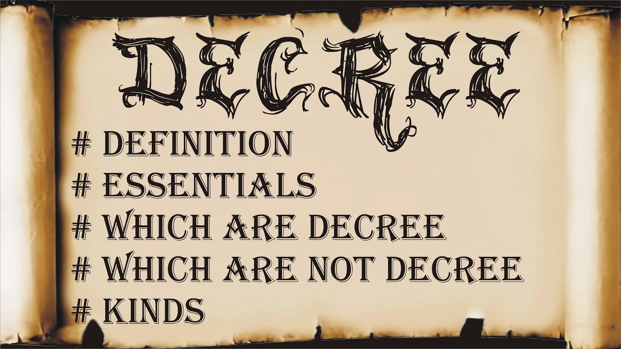 Decree | Code of Civil Procedure | CPC | Law Guru