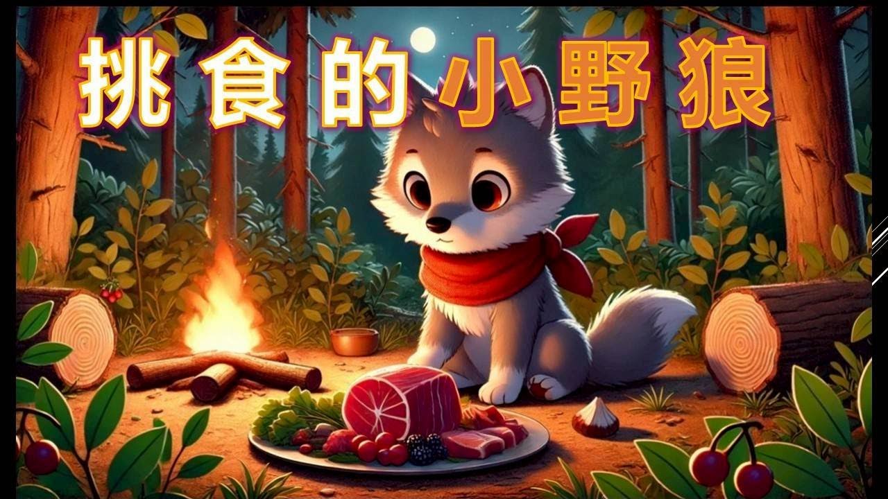 🐺《挑食的小野狼》：不挑食才會變強壯！好好吃飯讓你變成真正的打獵高手｜兒童睡前故事｜親子共讀🐺