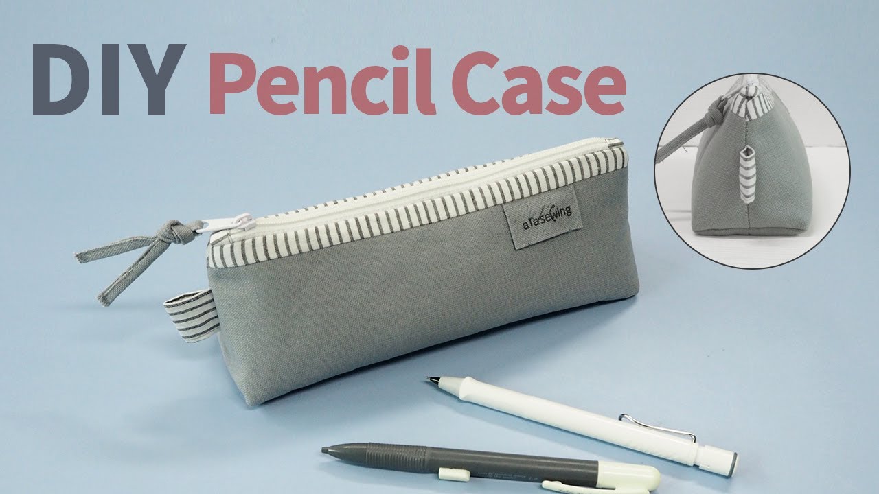 기본 파우치 모양의 필통 만들기/How to Sew a Pencil Case /필통 만들기/Zippered Pen pouch diy/ PencilCase Pattern/심플 필통