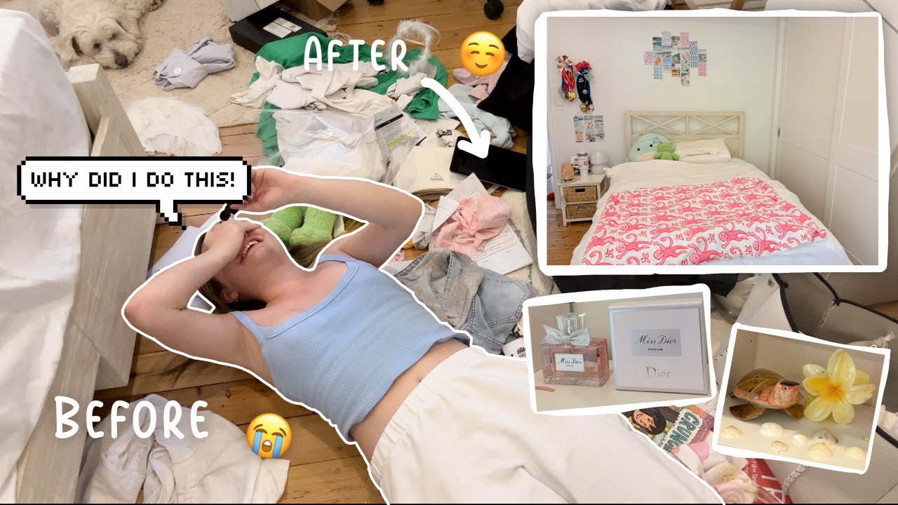 Spring clean 🌸 DEEP Clean My Room With Me! *ROOM MAKEOVER* (how to actually clean your room)