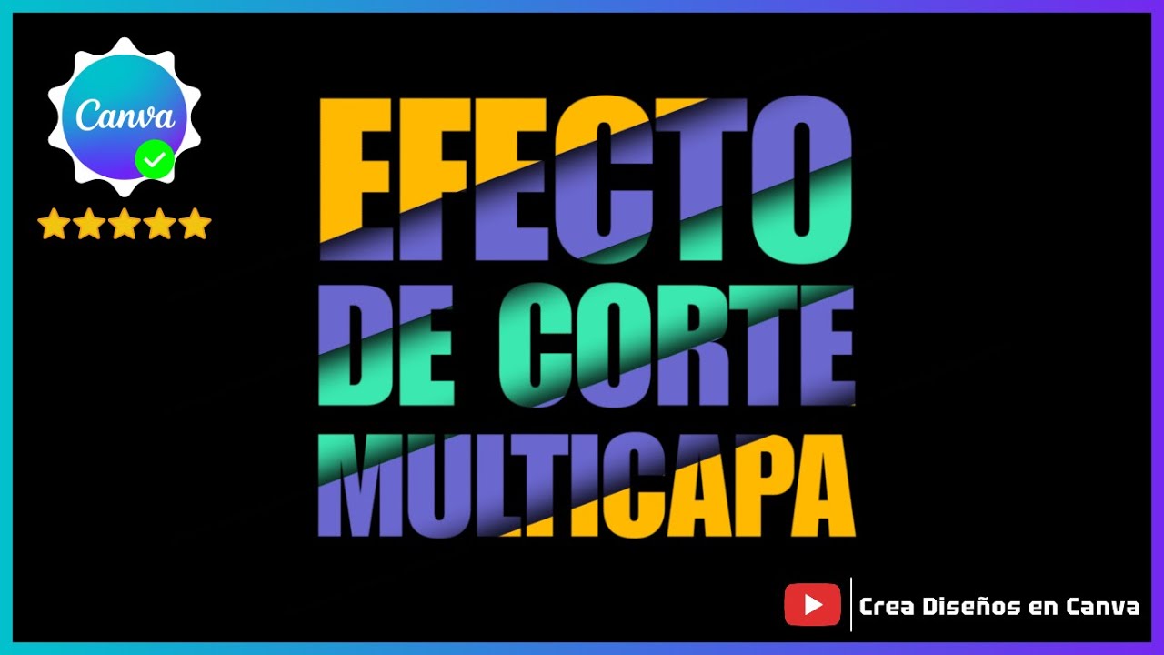 🚀  Cómo Crear TEXTOS MULTICAPA con CORTE DIAGONAL en Canva | TUTORIAL Facil y Rapido