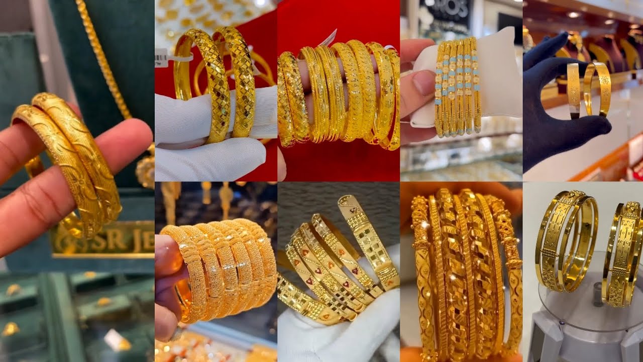 Beautiful 😍❤️ Gold bangles design 2024 || latest collection 2024 Gold bangles || @Manahilgolddesigns