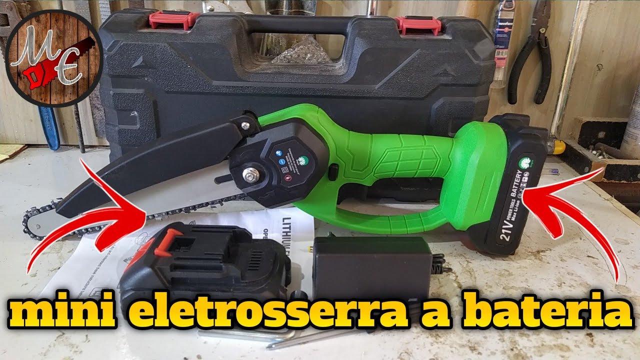 Forte e Barata Mini Eletrosserra ( Motosserra) a Bateria de Baixo Custo.