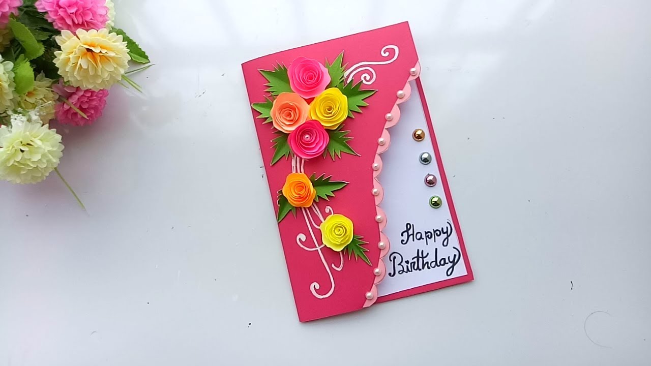 Beautiful Handmade Birthday card//Birthday card idea.