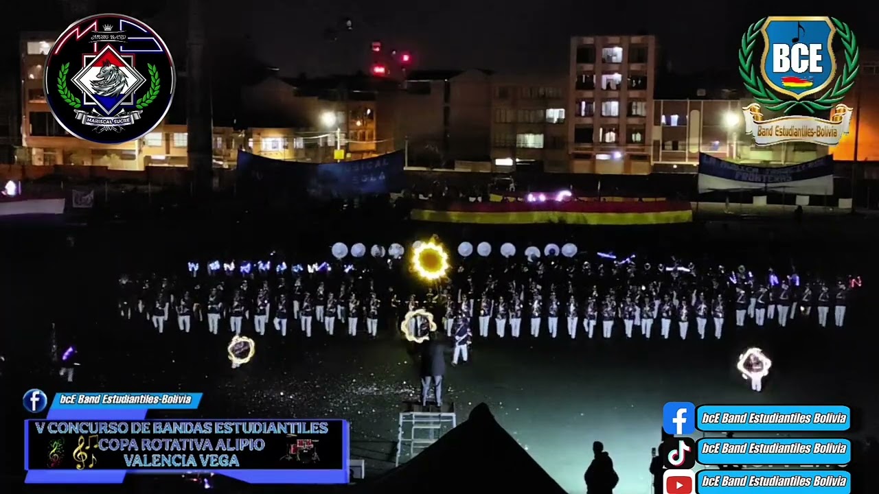 UE.PLENA MARISCAL SUCRE EN EL V CONCURSO DE BANDAS ESTUDIANTILES COPA ROTATIVA ALIPIO VALENCIA VEGA 