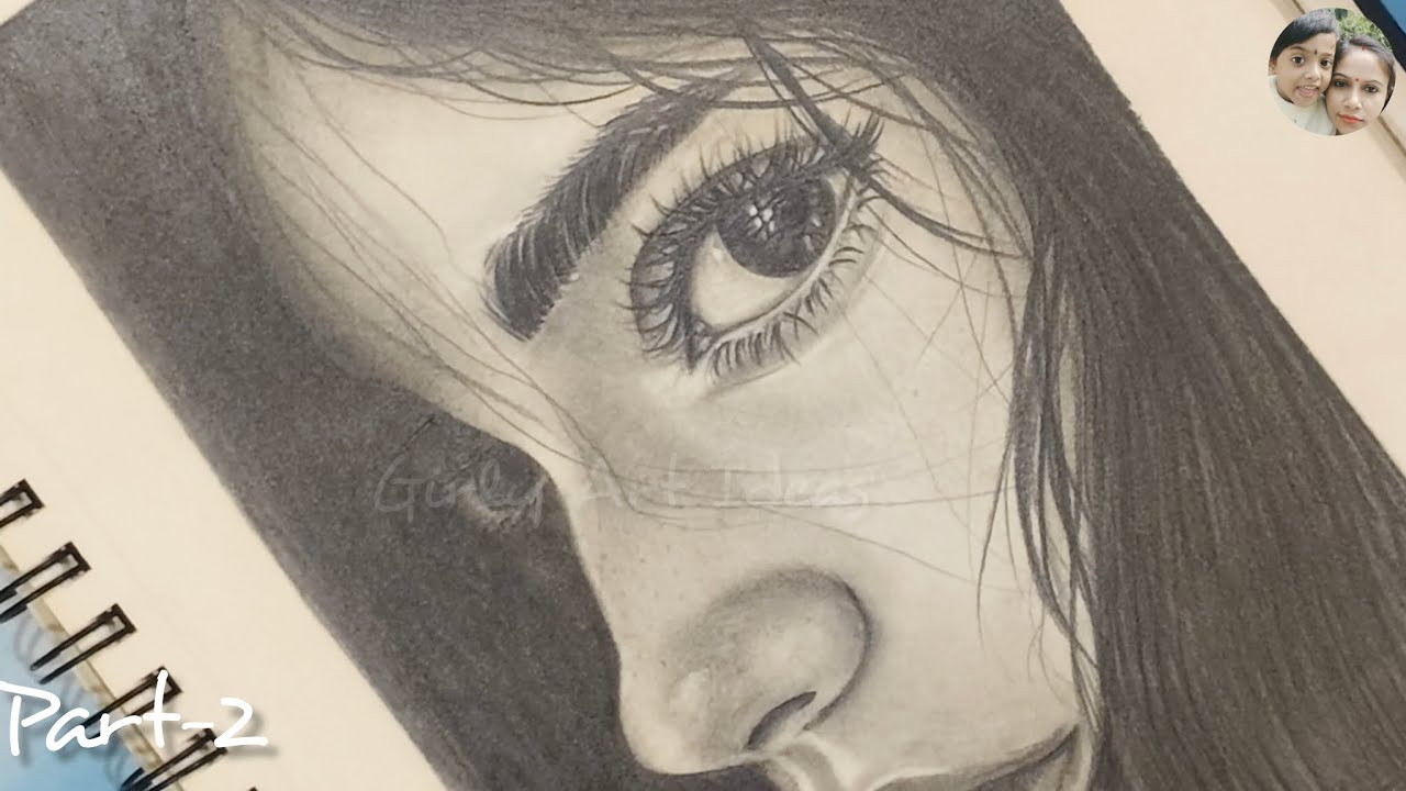 Face Drawing Step By Step Pencil Shading | Part-2 | Pencil Shading Tutorial ✏️ #girlyartideas 