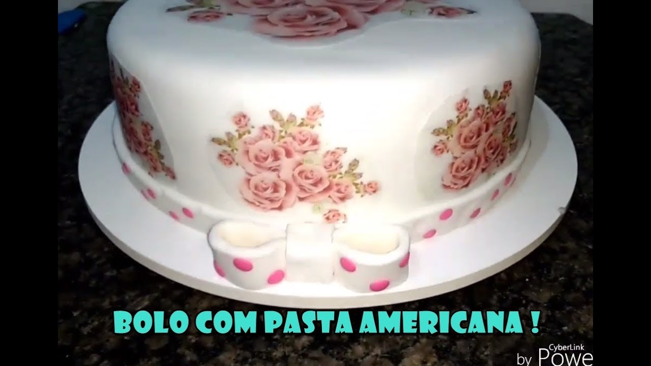 BOLO CONFEITADO COM PASTA AMERICANA E PAPEL DE ARROZ!!