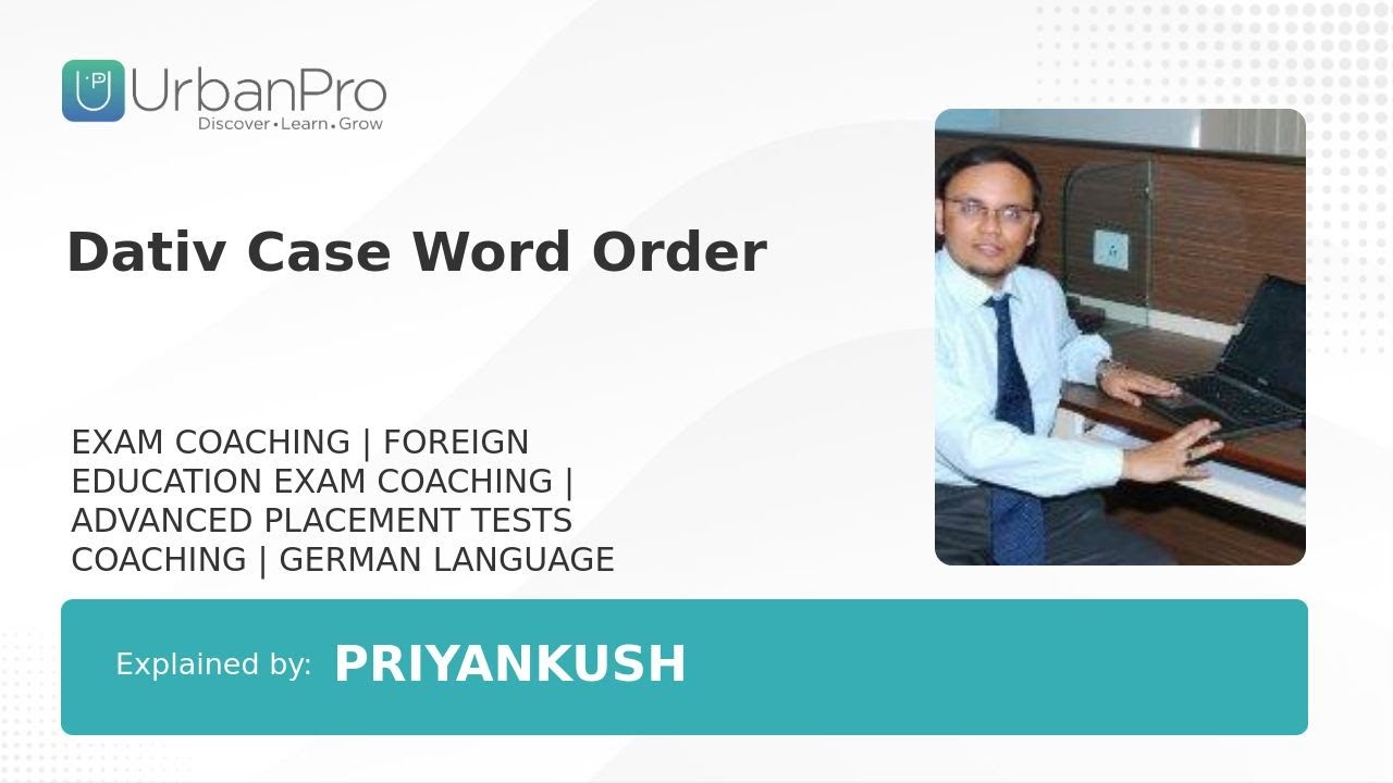 Dativ Case Word Order | Priyankush