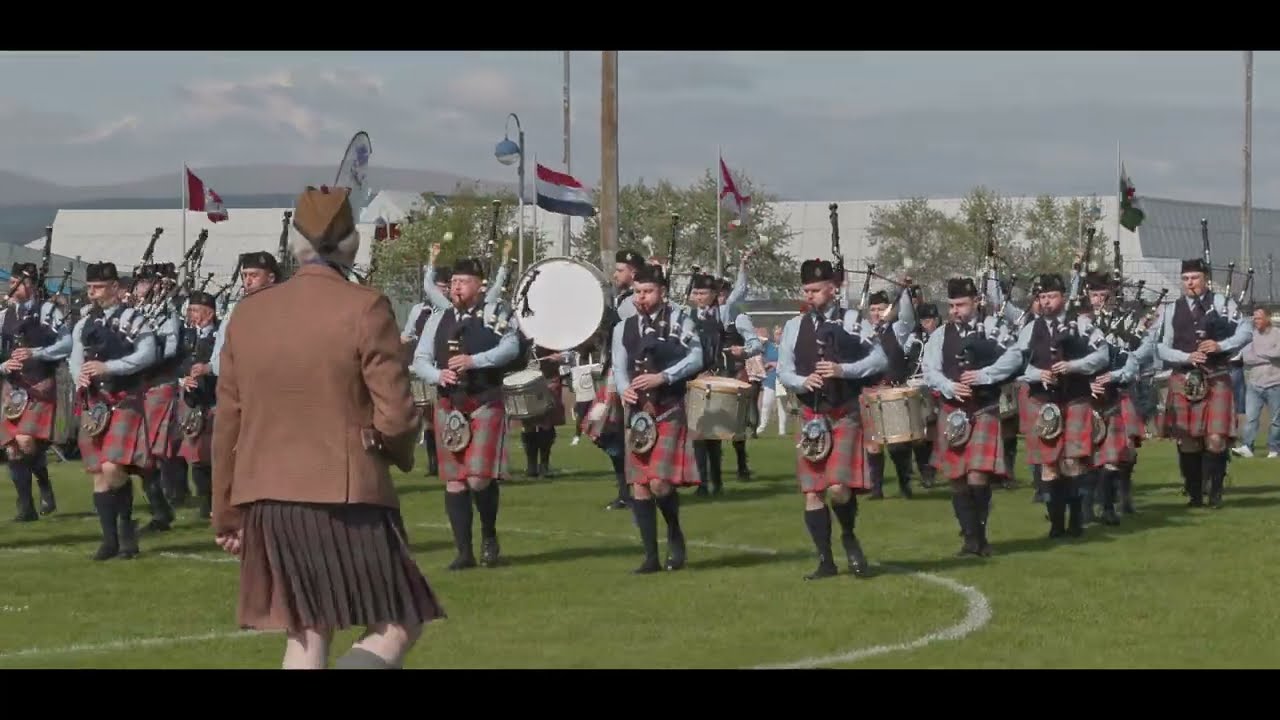 Shotts & Dykehead Caledonia Pipe Band medley performance at the 2022 Gourock Games