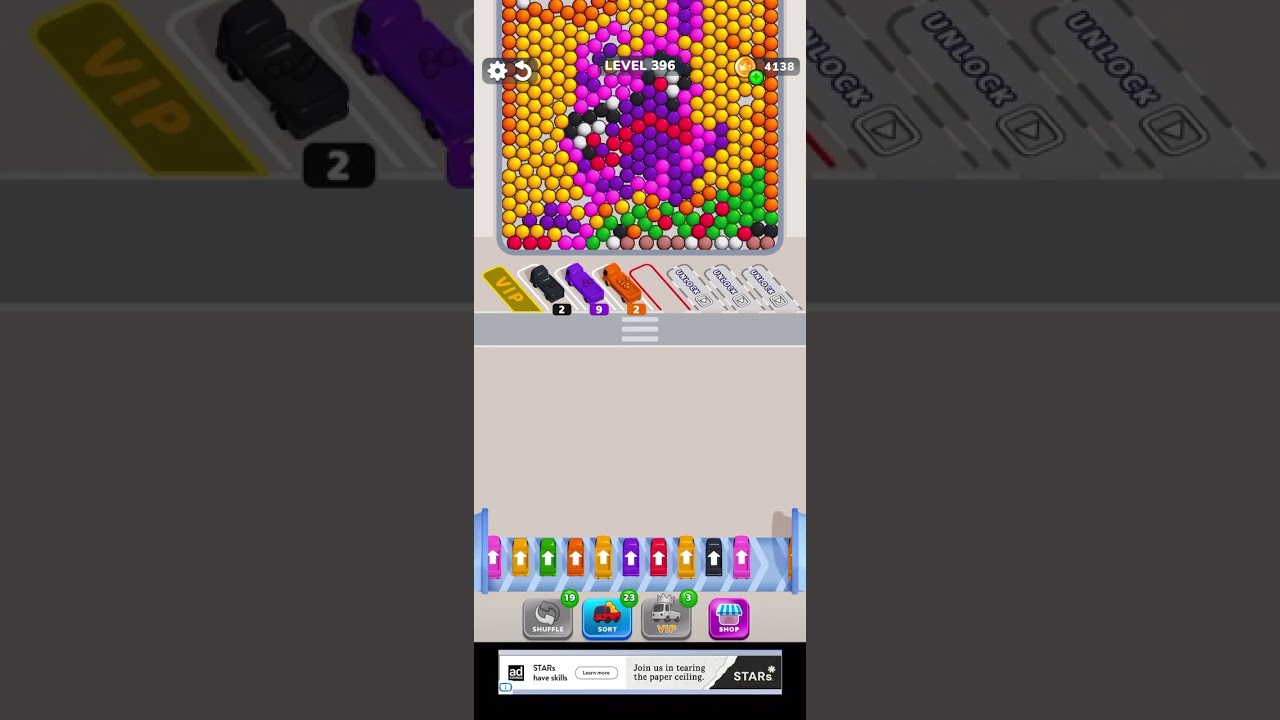 Bubble Bus: Parking Jam Puzzle Level 396