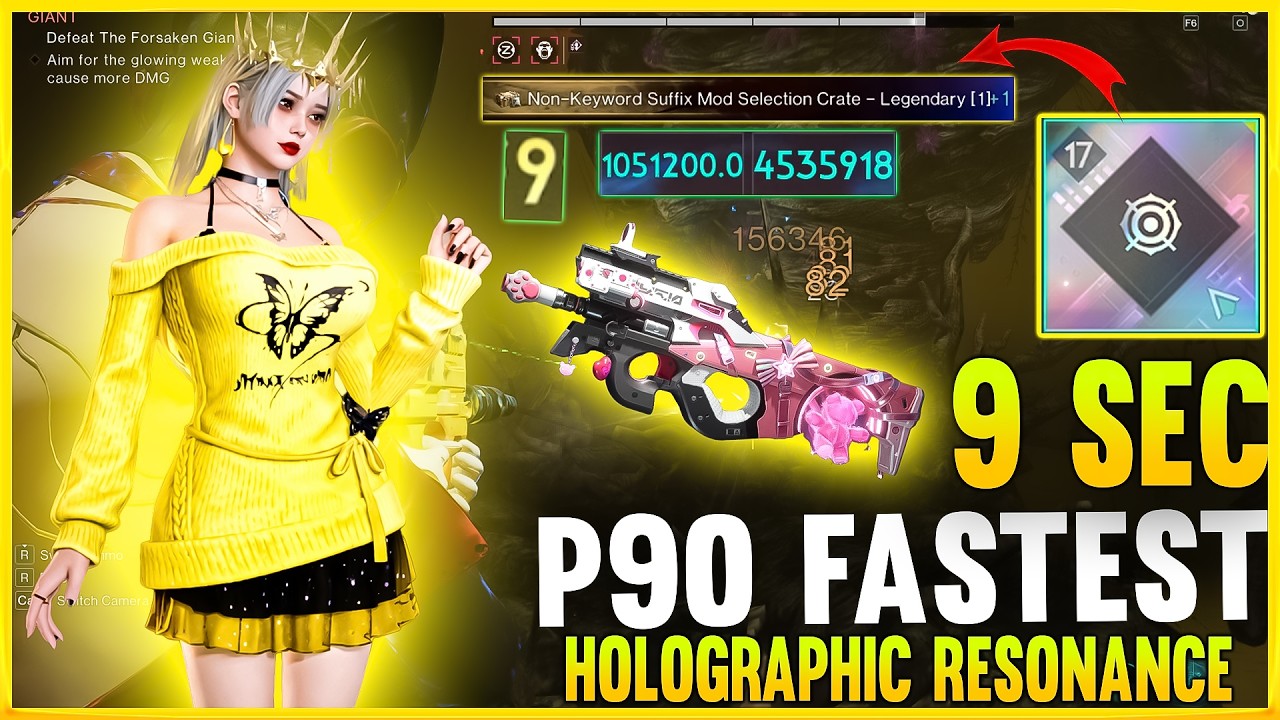 1.3M+ DPS BEST NEW META P90 THE BULLSEYE HOLOGRAPHIC  RESONANCE SMG - ONCE HUMAN