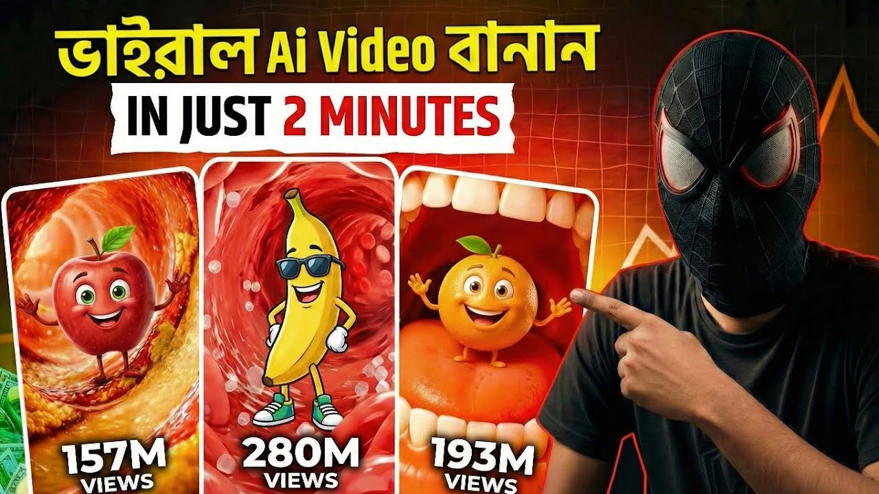 এই AI ভিডিও বানালেই ভাইরাল💥 | Create Viral Fruits Talking Videos Bangla with Free Al Tools