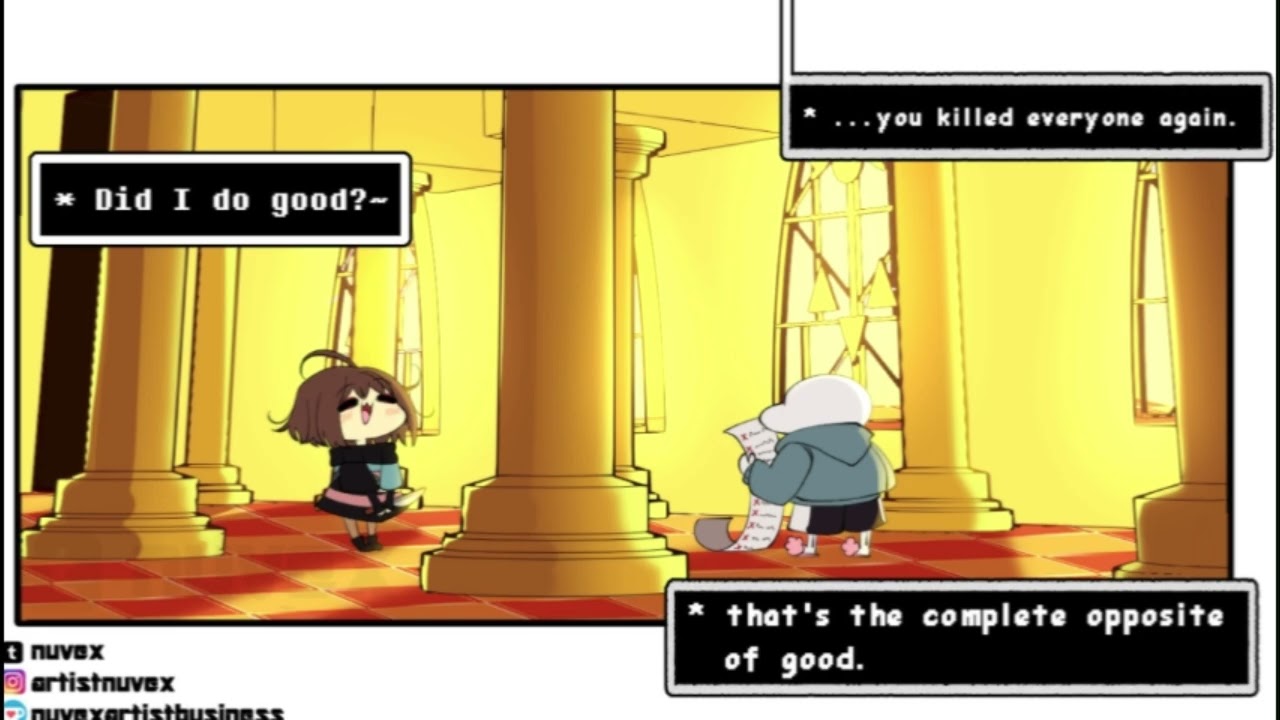 Undertale Frisk X Sans comics   Made with Clipchamp