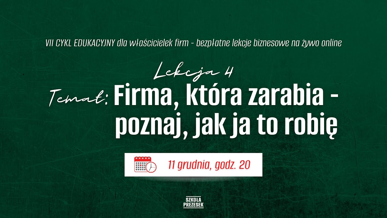 Firma, która zarabia - poznaj, jak ja to robię