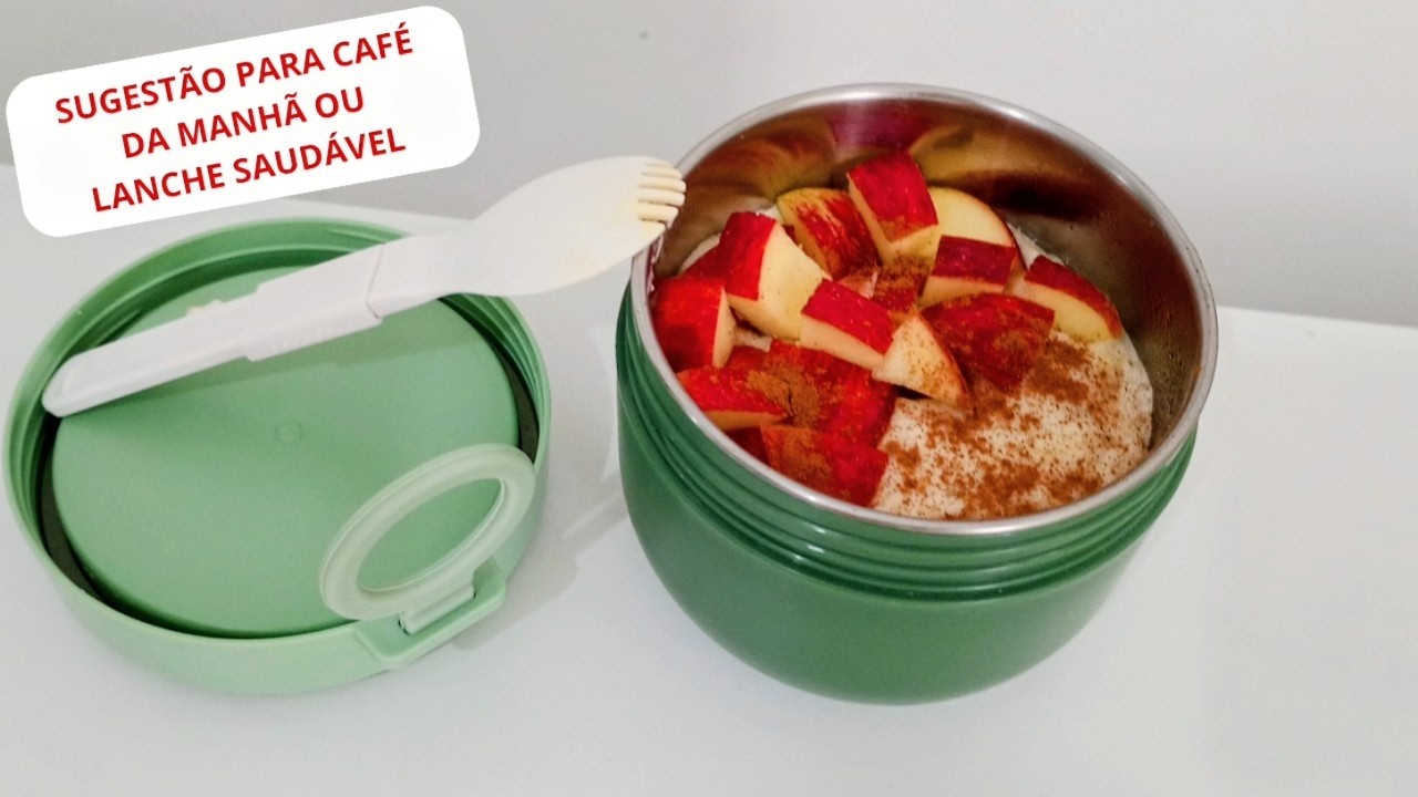Mingau de Aveia com Maçã, (SEM AÇÚCAR)