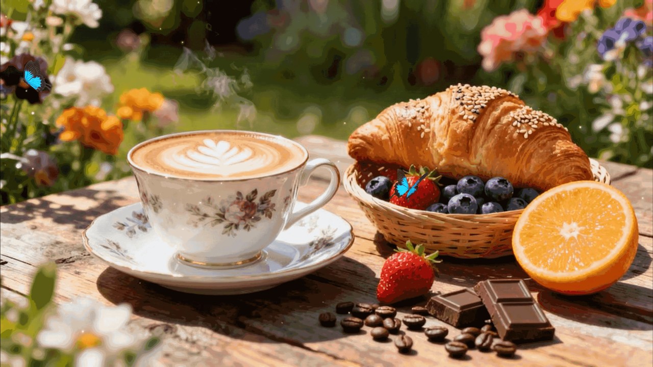 Spring Morning Jazz Cafe ☀️ Relaxing Coffee Jazz & Smooth Bossa Nova Piano for a Happy Day