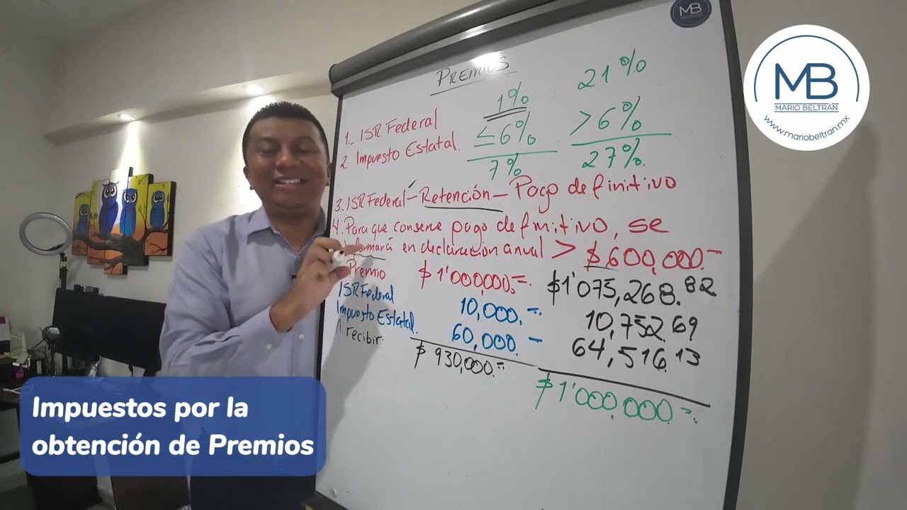 Impuestos por la obtenci&oacute;n de premios