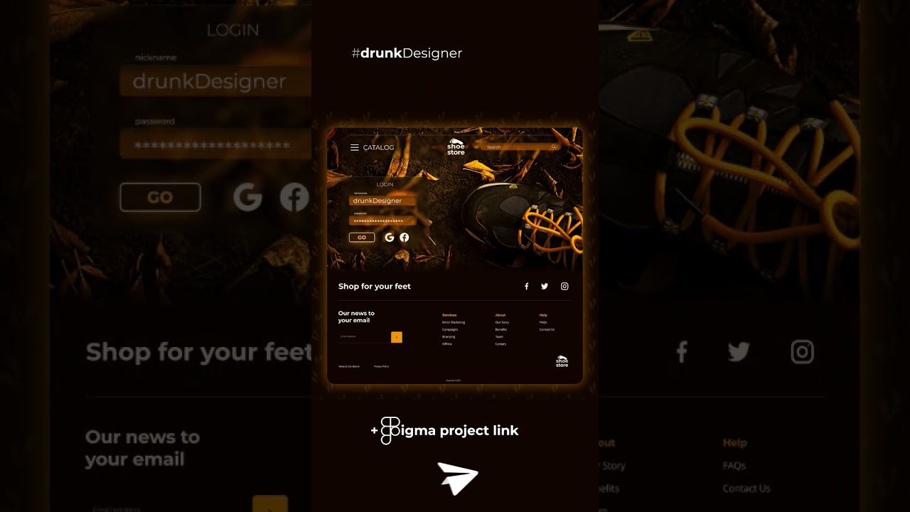 prototype of the registration form in Figma