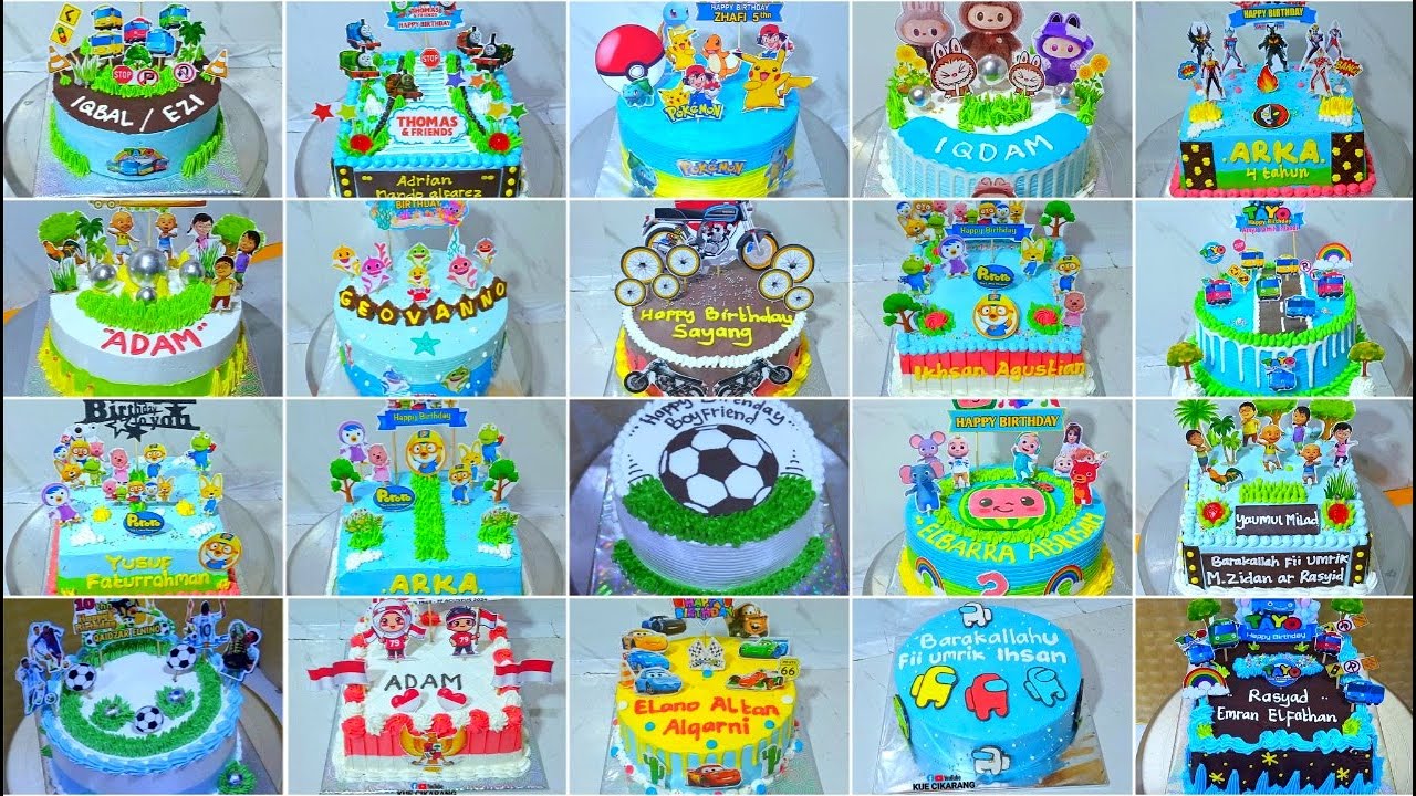 20 Ide Model Kue Ulang Tahun Simple Anak Laki Laki || Lagu Selamat Ulang Tahun