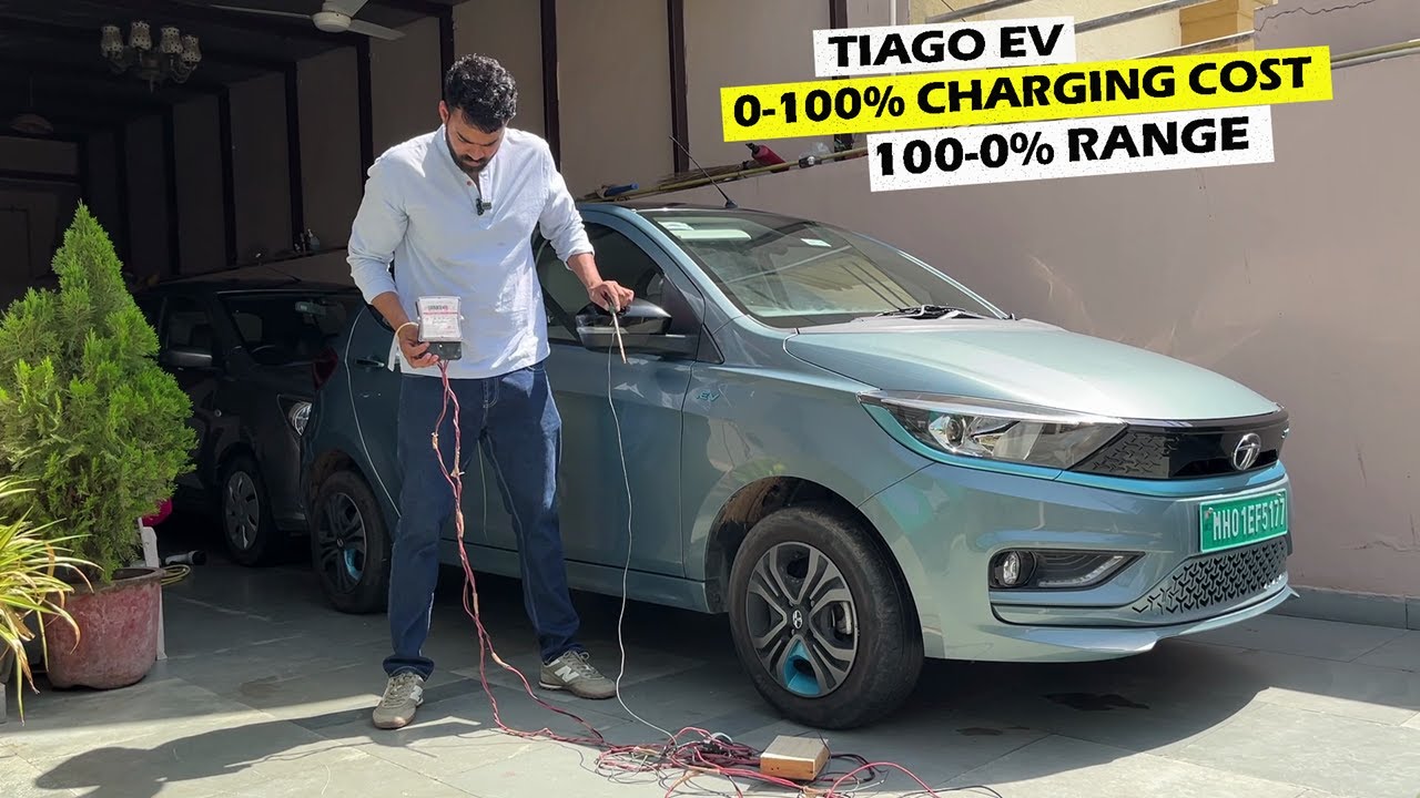 *Время и стоимость зарядки от 0 до 100%* Tata Tiago EV | Тест запаса хода с переменным током