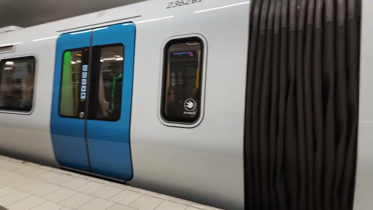 Sweden, Stockholm, subway ride from Midsommarkransen to Telefonplan
