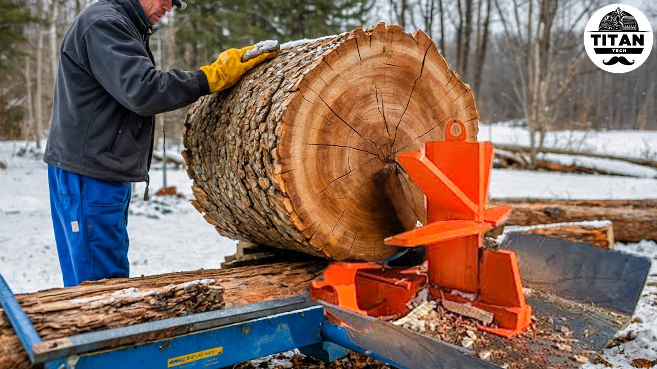 Fastest Automatic Firewood Processing Machine | Homemade Modern Wood Cutting Chainsaw Machines#1