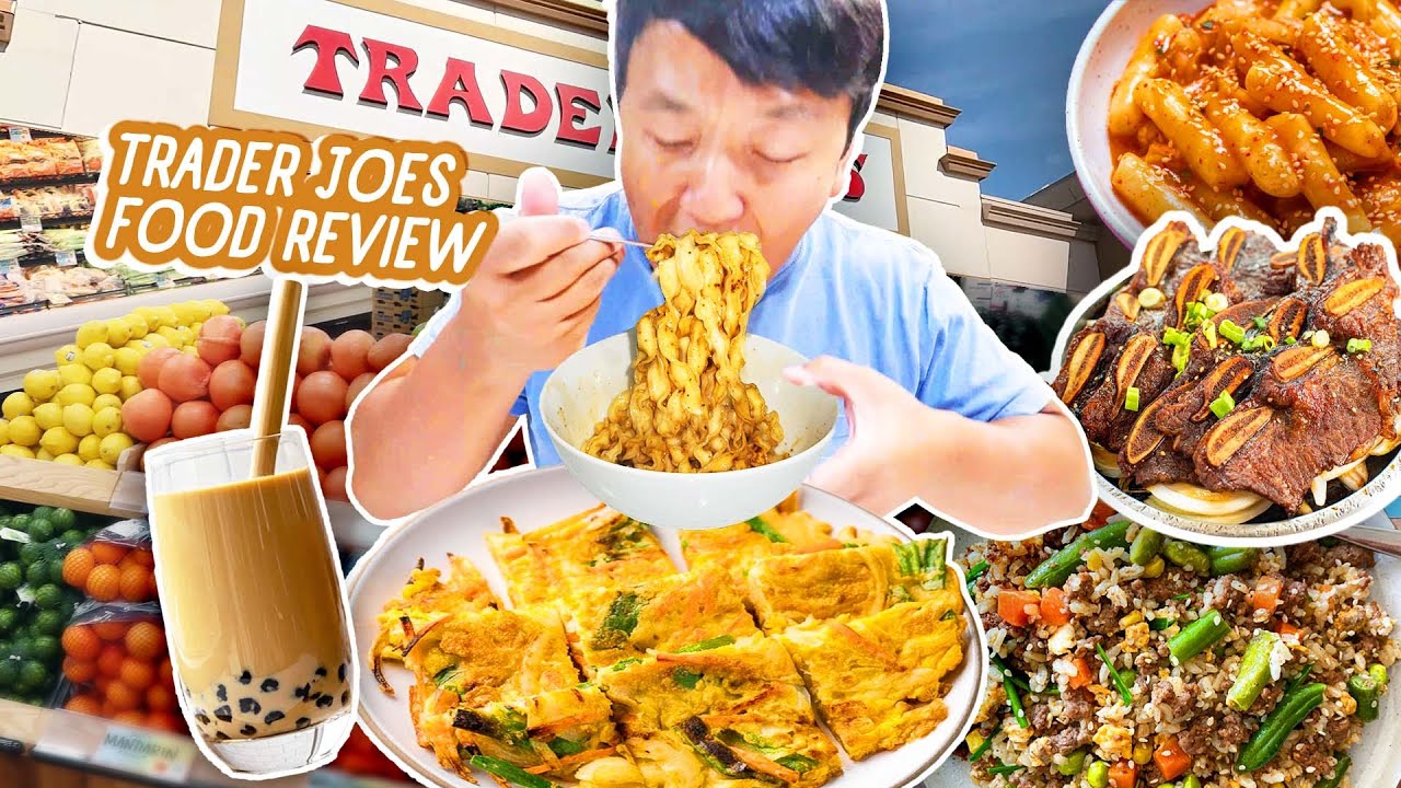 Trying EVERY KOREAN DISH at Trader Joe's! BEST Tteokbokki Ever!?