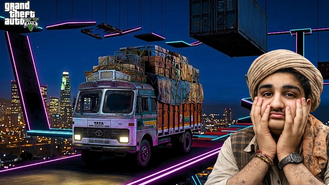 Impossible GTA 5 Parkour with Overloaded Tata Truck 😱 | Hardest Challenge Ever
