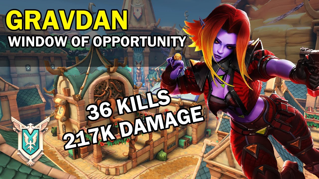 36 Kills 217K Damage GravDan Saati Paladins Competitive (Master) WINDOW OF OPPORTUNITY