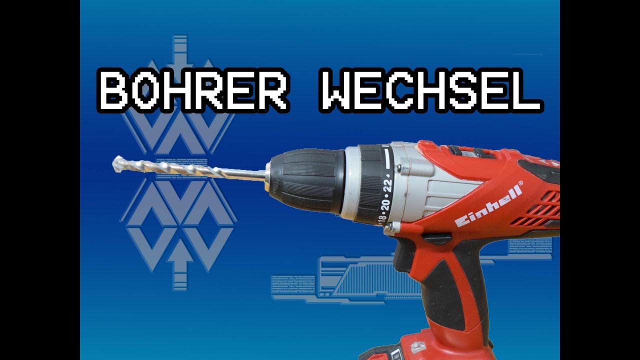 Bohrer wechseln / Bohraufsatz wechseln Akkubohrer oder Bohrmaschine Bosch, Makita, Metabo...
