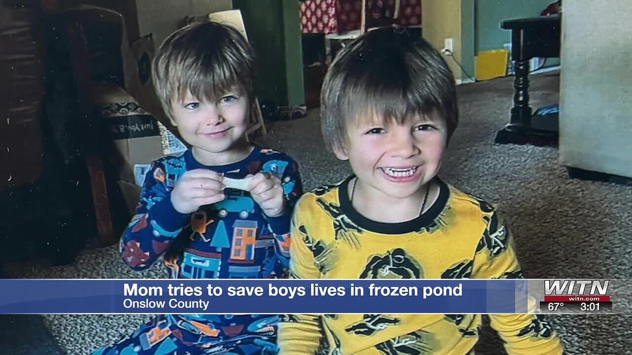 Mom jumped into ice-covered pond in attempt to save twin sons