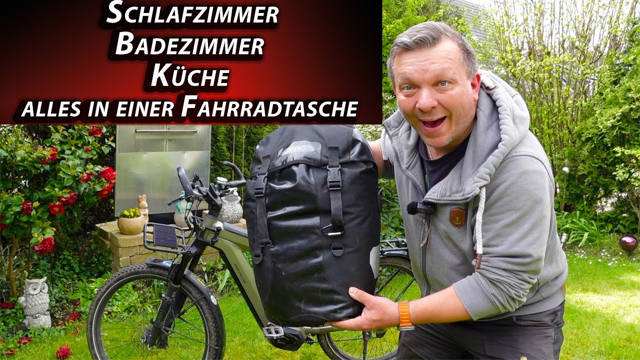 Zelt, Isomatte , Schlafsack,  Kocher für E-Bike Touren und Abenteuer.