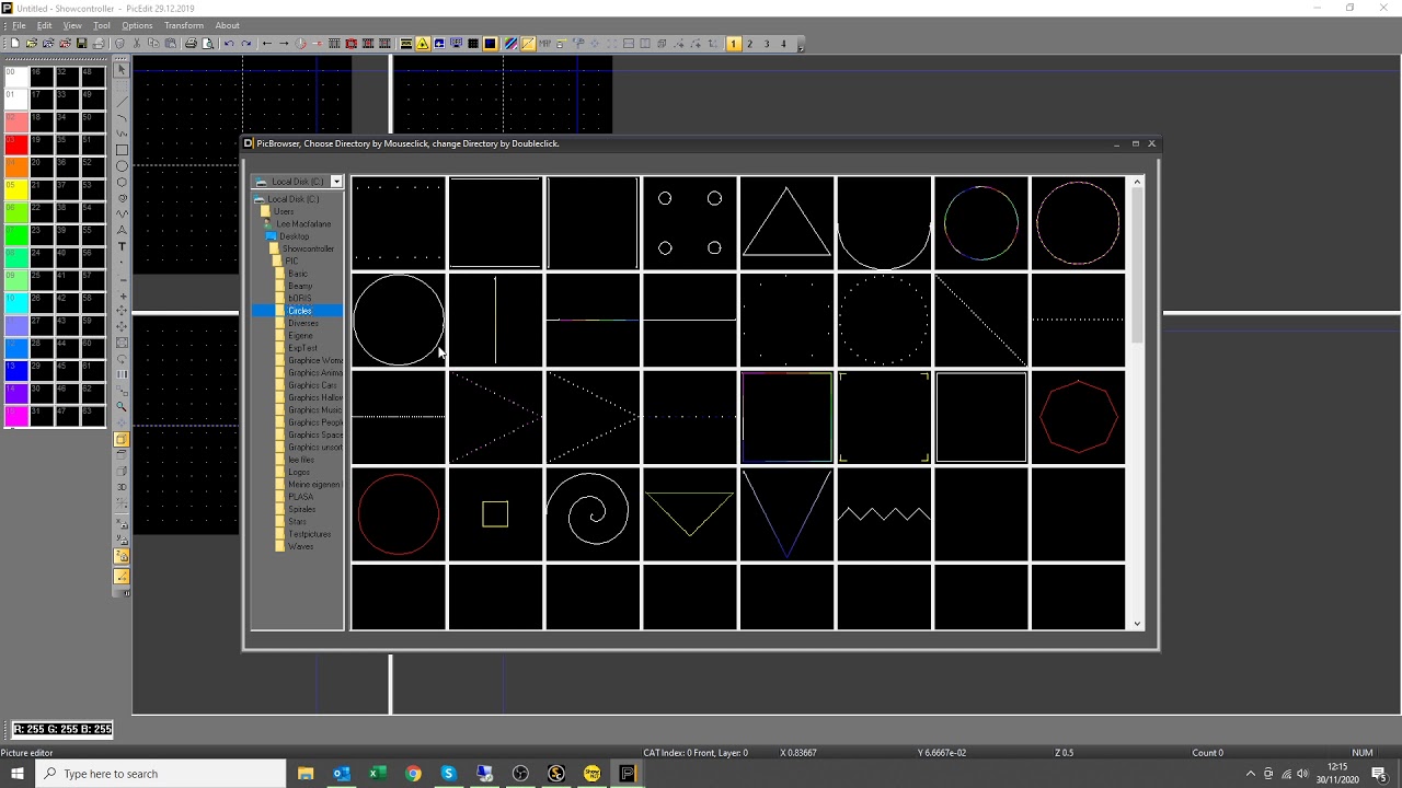 Use Showcontroller laser frames on Shownet SD card
