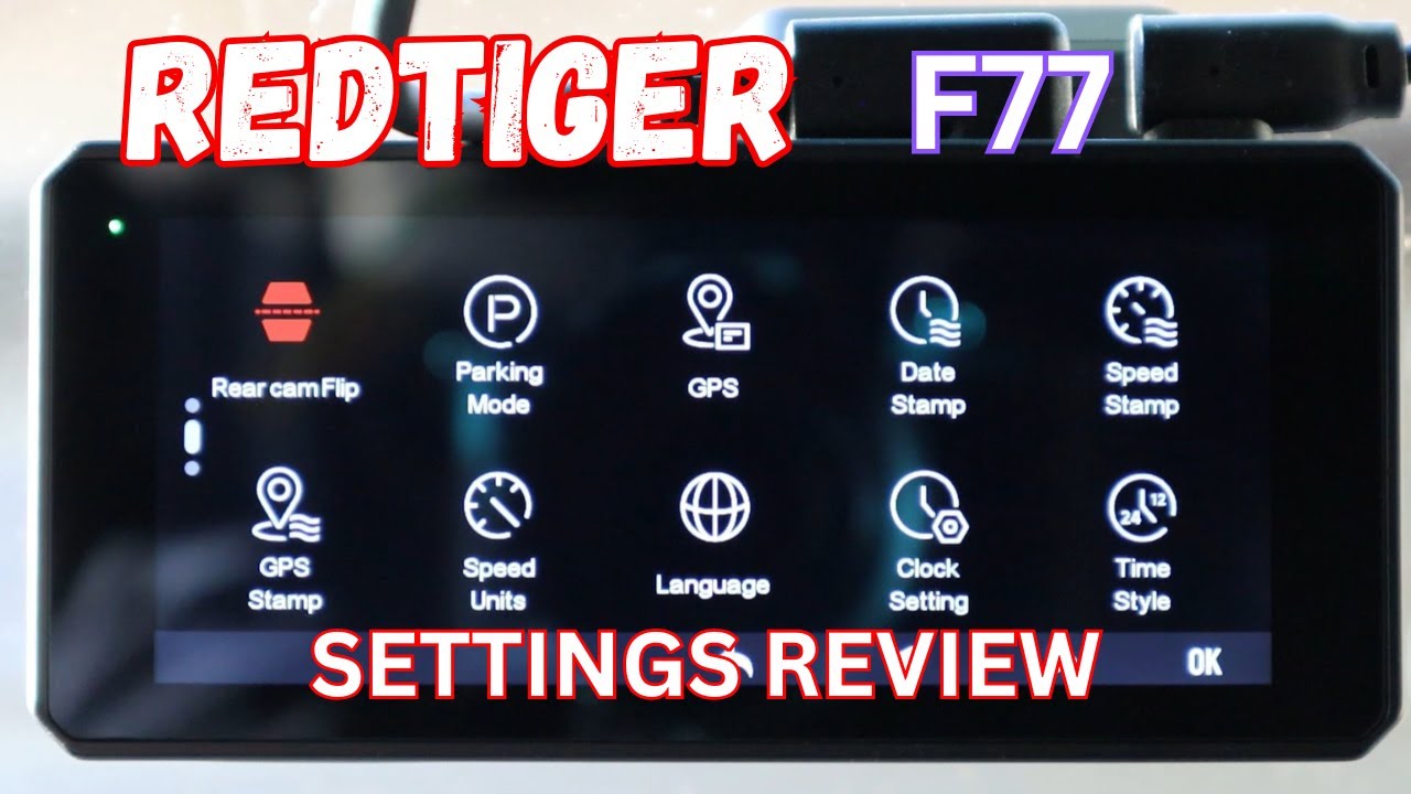 REDTIGER F77 MENU & SETTINGS REVIEW