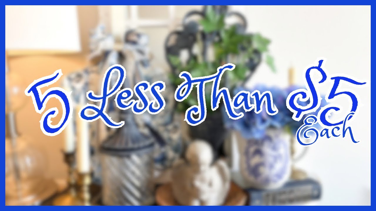 5 THRIFT MAKEOVERS THAT COST LESS THAN $5.00 EACH! Blue & White DIY Decor that Anyone Can Do