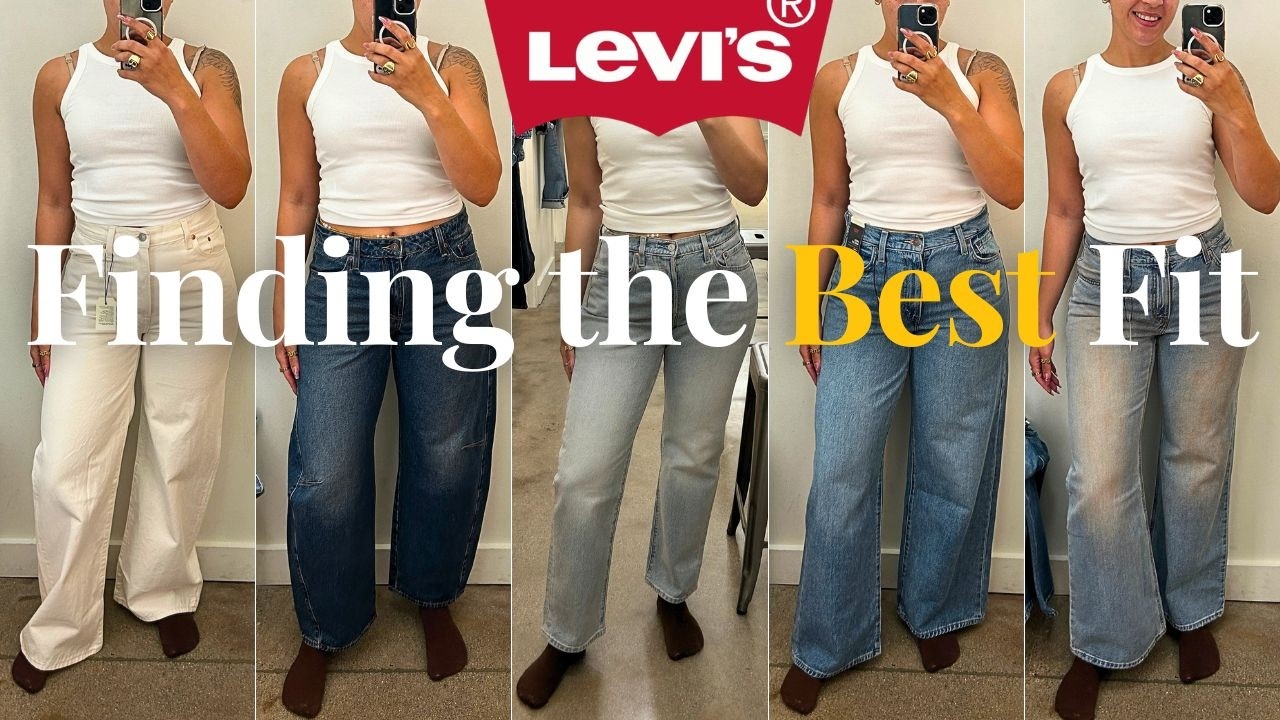 Примерка джинсов Levi&rsquo;s | Лучшие модели для вашей фигуры (501 Curve, Ribcage Wide Leg, Dad Barrel)