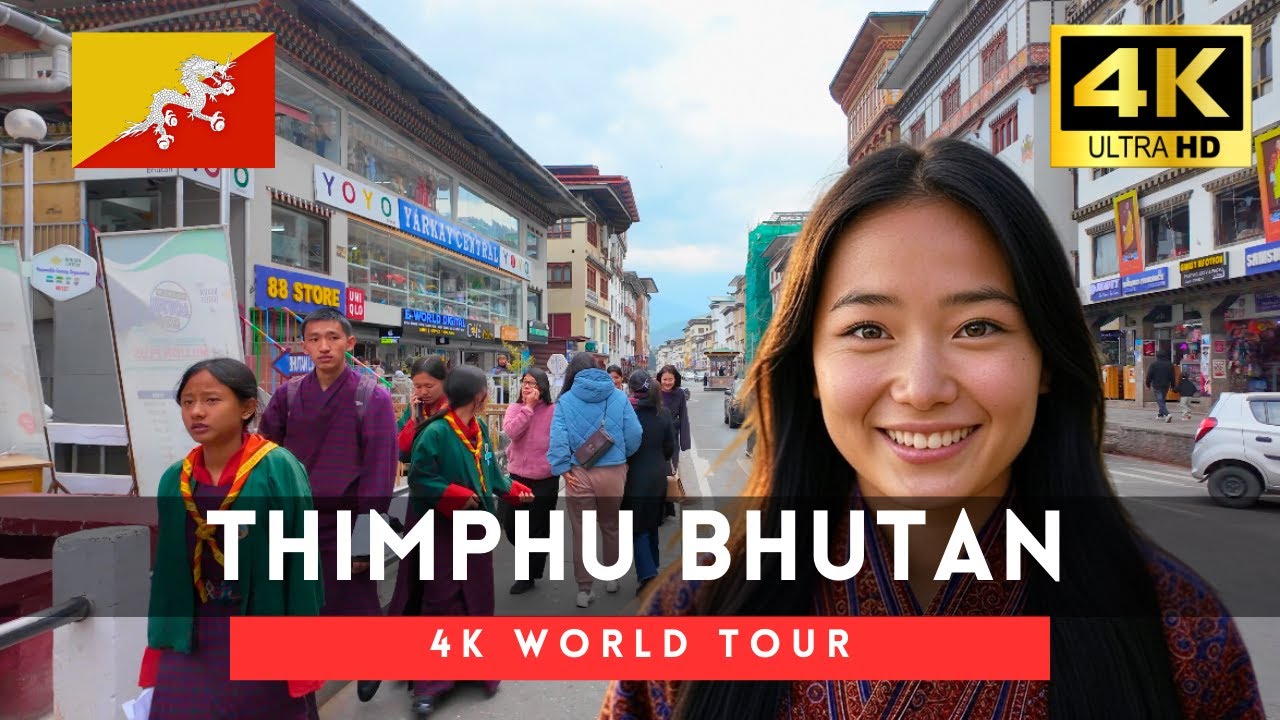 🇧🇹Thimphu, Bhutan Walking Tour - 4K Downtown tour｜Mar 2025