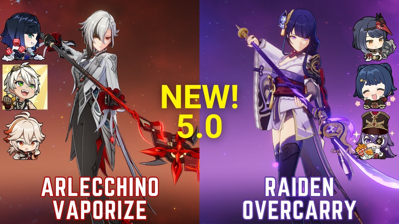 Arlecchino Vaporize & C2 Raiden Overcarry - Genshin 5.0 NEW Spiral Abyss Floor 12