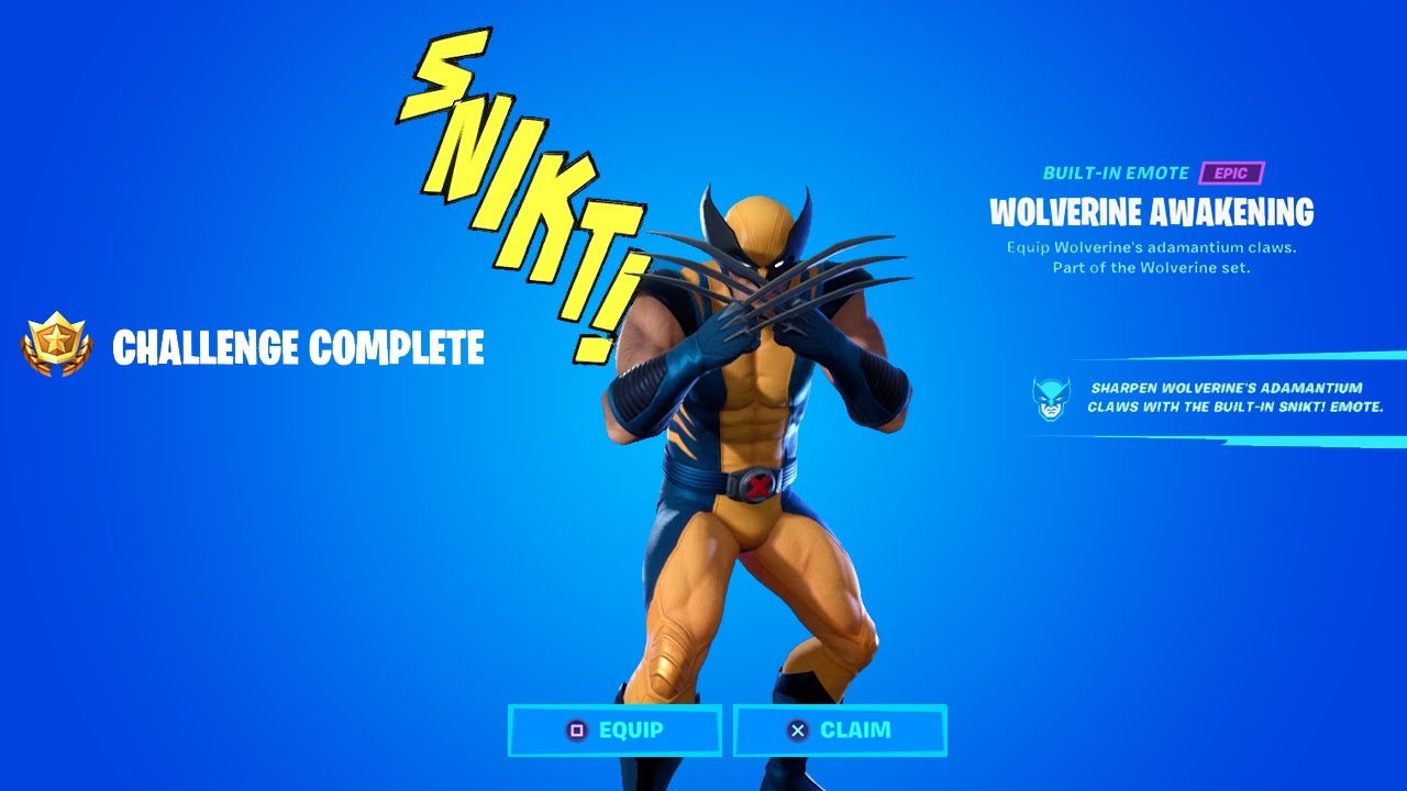 Fortnite All Wolverine Awakening Challenges - How to Unlock SNIKT Emote Style