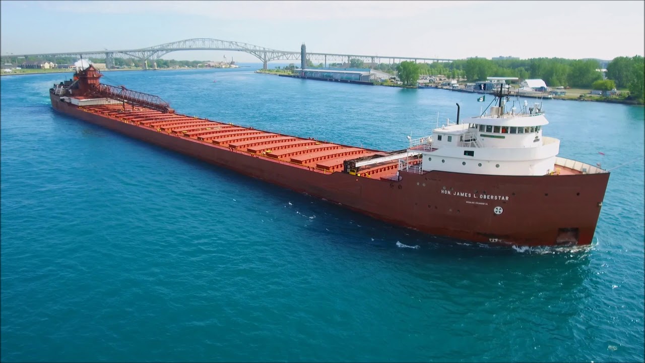 2017 INTERLAKE STEAMSHIP CO. SHIPS  - Passing Port Huron, Michigan