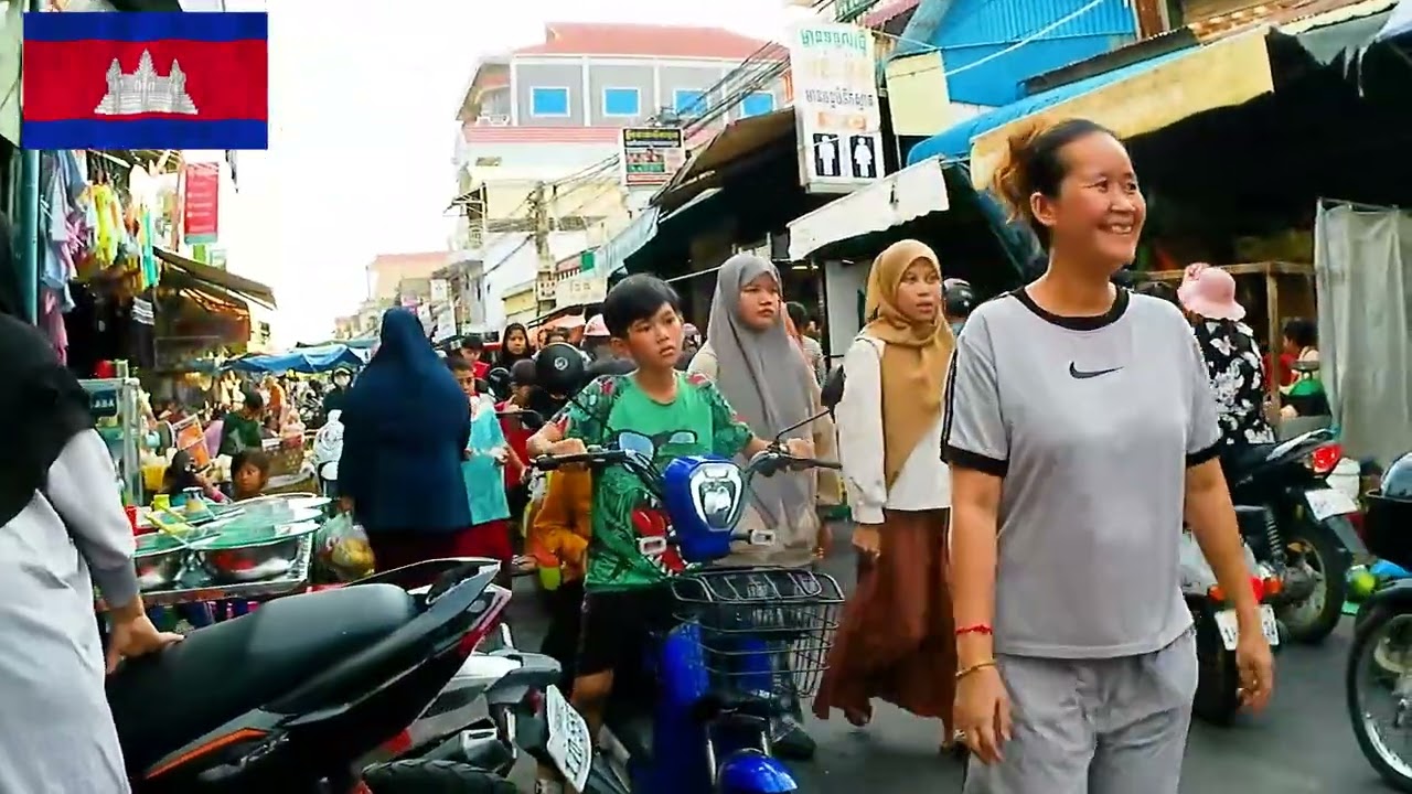 Khmer-Islamic Community Market in Cambodia, Chrang Chamres 2, Russey Keo District, Phnom Penh City,