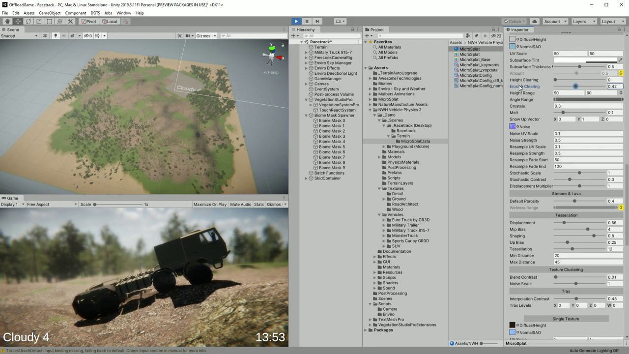 Off-Road Game Creation - Timelapse (sort of)