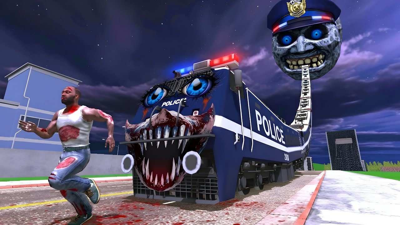 Haunded Police Train Vs horror Belaro Car Fight Indian Bike Driving 3D ||
