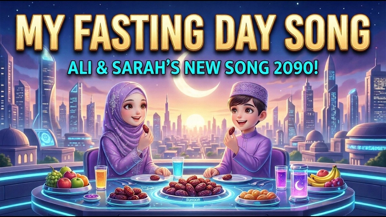 🌙 Ramadan in Noor City 2090 | Ali & Sarah's Fasting | Future Ramadan Kids Song | Ali and Sarah World