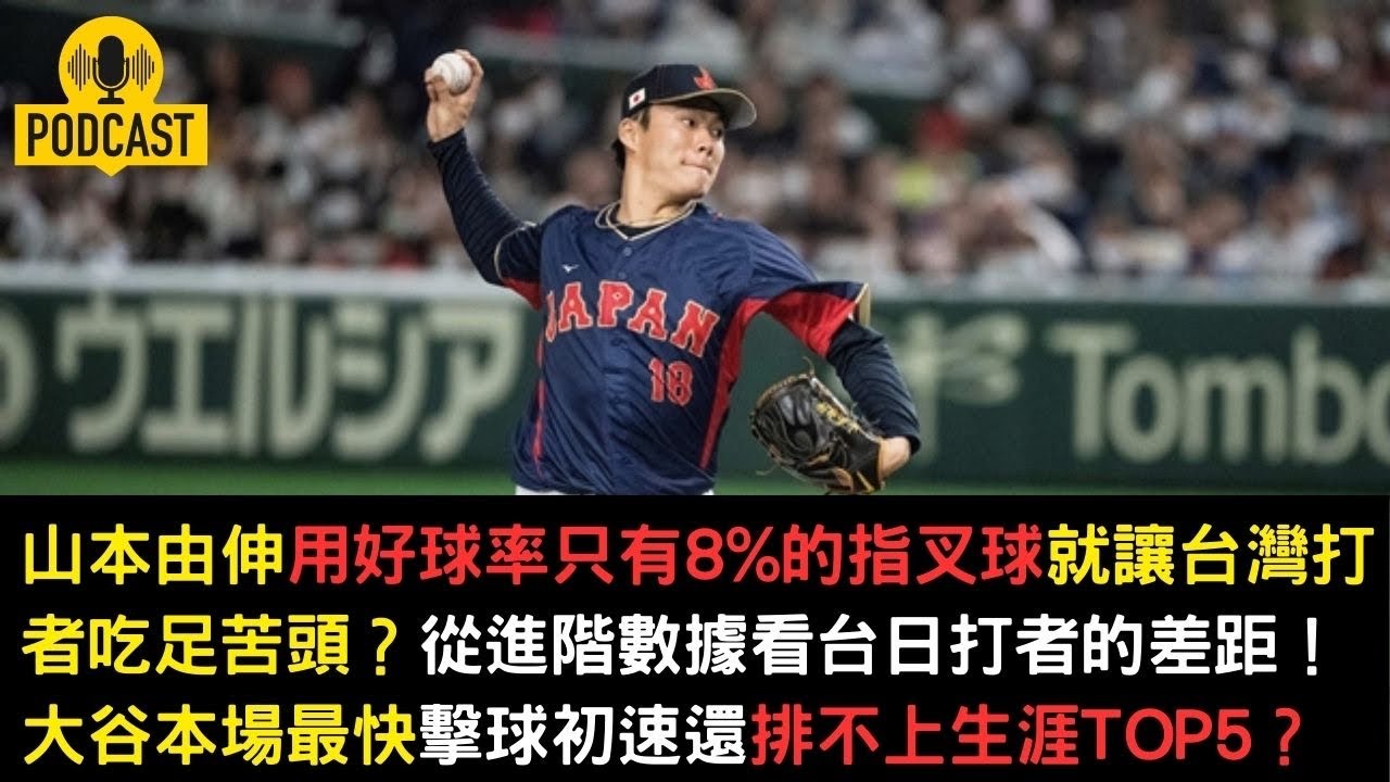 山本由伸用好球率只有8%的指差球就讓台灣打者吃足苦頭？從進階數據台日打者的差距！大谷本場最快擊球初速還排不上生涯TOP5？