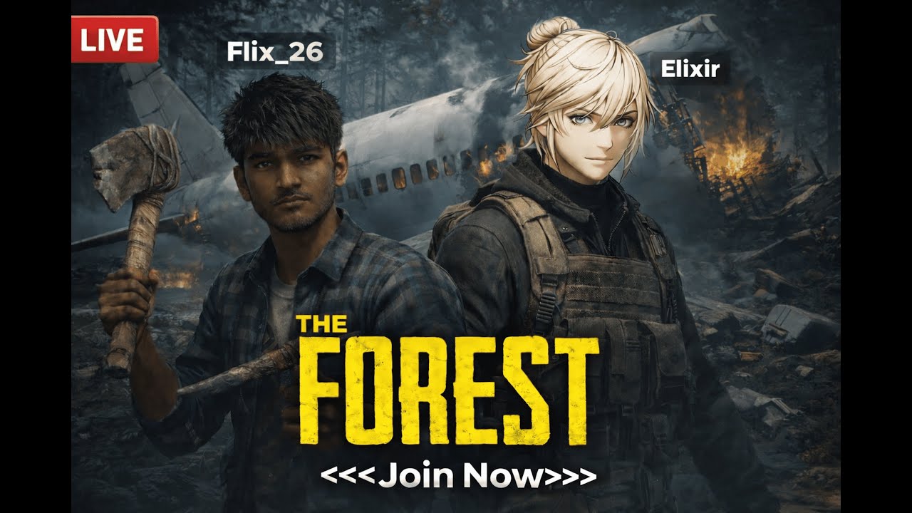 Playing THE FOREST Fun Night  I LIVE I